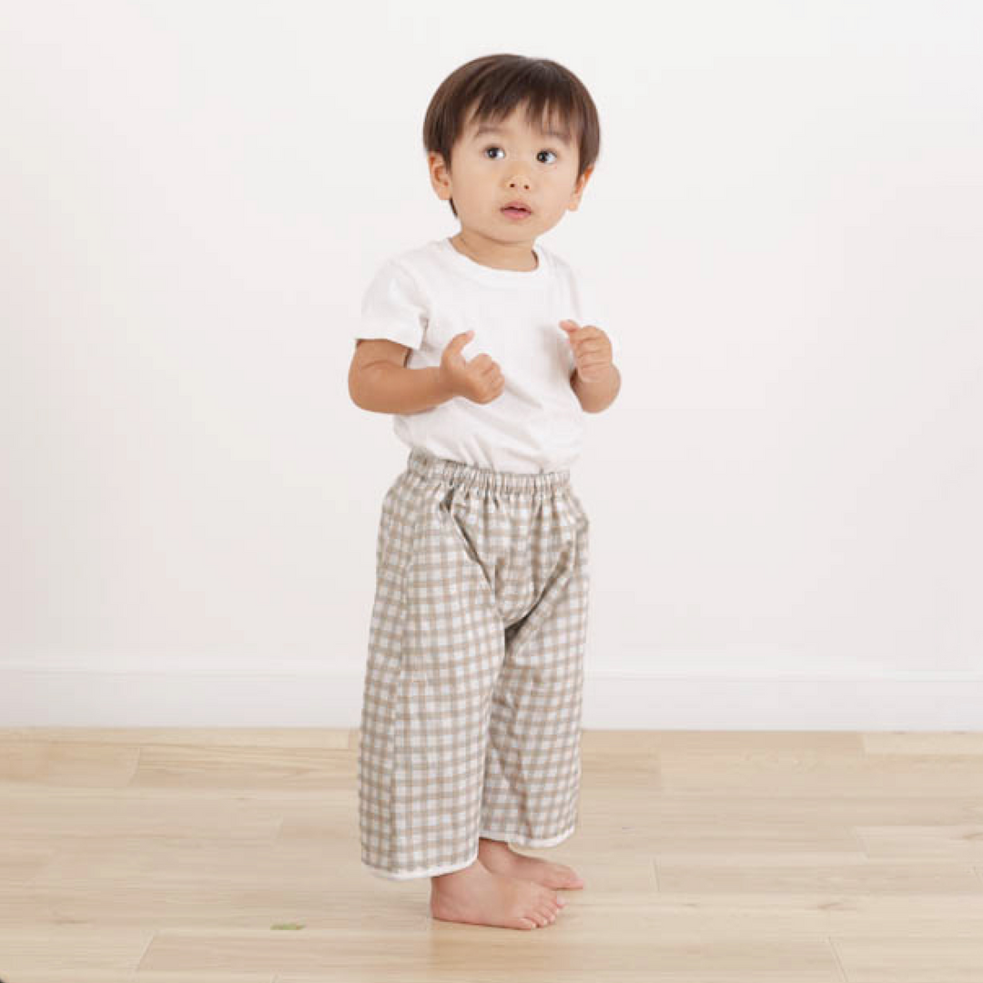 調整ゴムタイプ / L / モカチェック