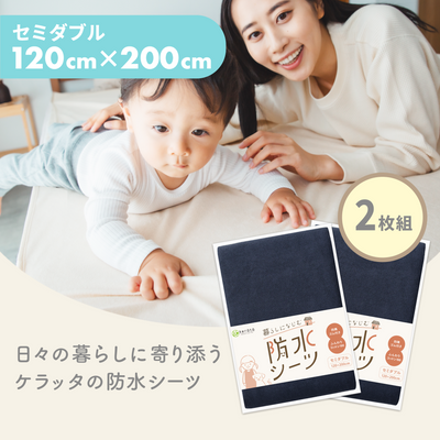 セミダブル(120×200cm) / 2枚入 / ネイビー