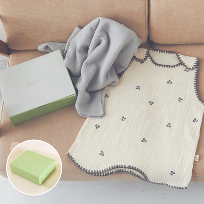 あり / グレーチェリー柄×グレー