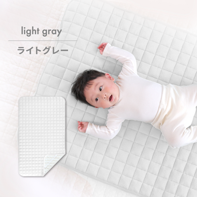 ベビー防水敷きパッド 70×120cm 2枚入り（ミルキーホワイト×いちごみるく【2枚組】）