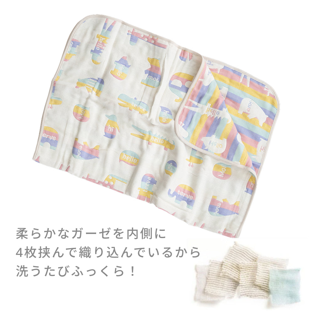 どこでもサラサラ調整セット（保冷シート×6重ガーゼケット）