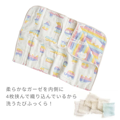 どこでもサラサラ調整セット（保冷シート×6重ガーゼケット）