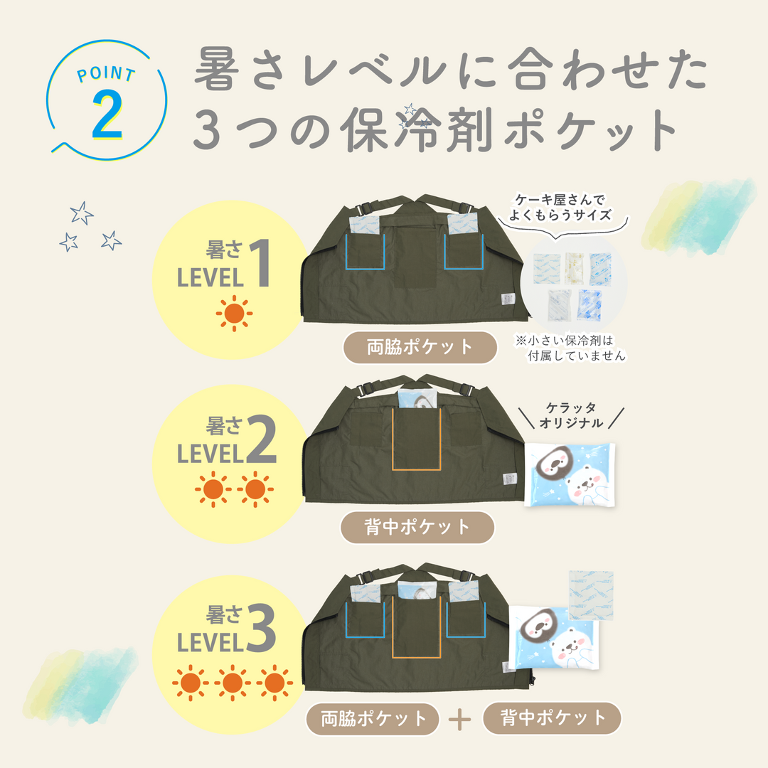 ひんやりベスト（カーキ《Lサイズ》）