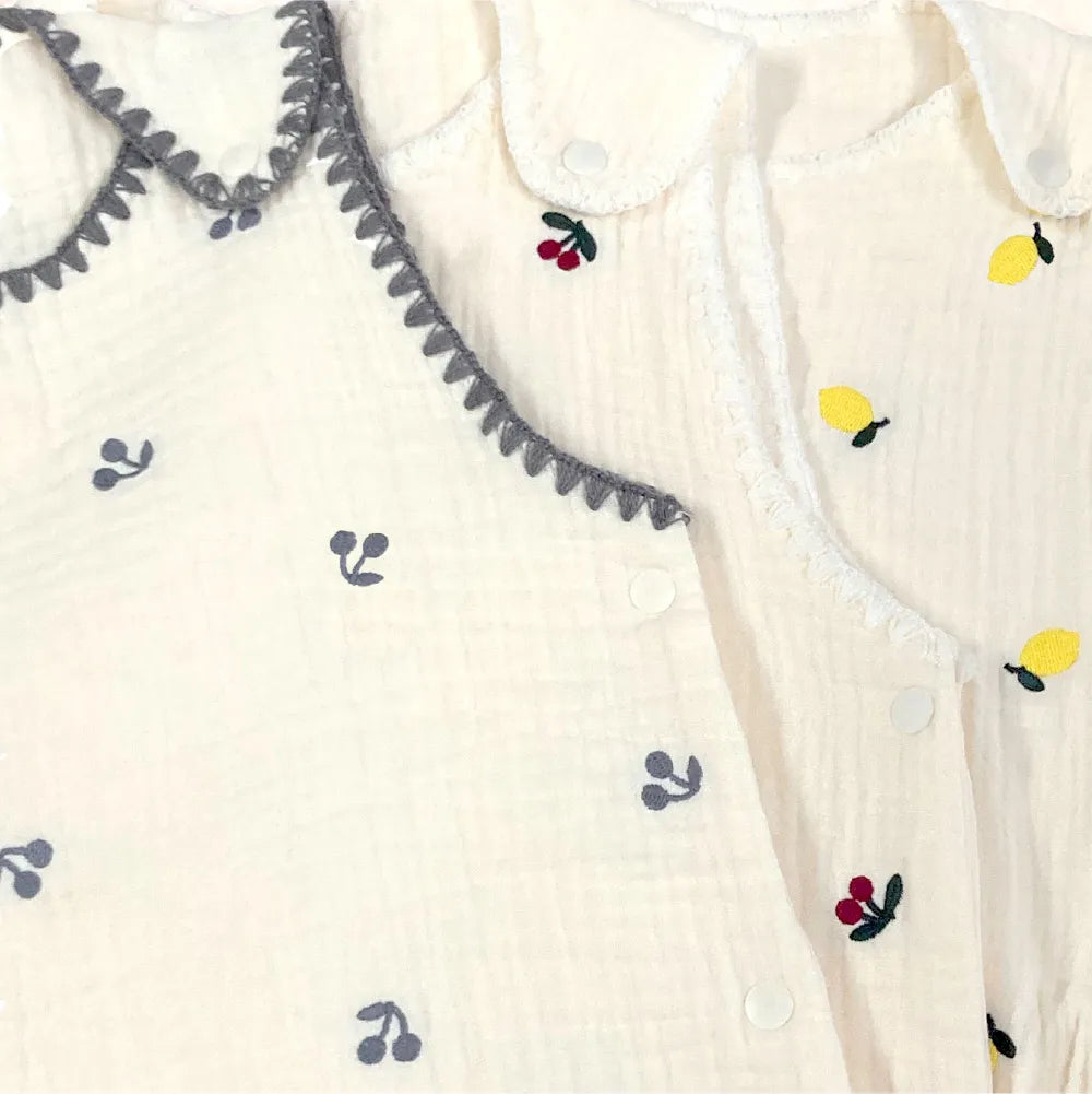 ibul® 6重ガーゼ刺繍スリーパー