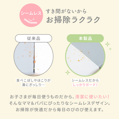 折りたたみシームレスプレイマット 200×140cm（ブルー×ホワイト）