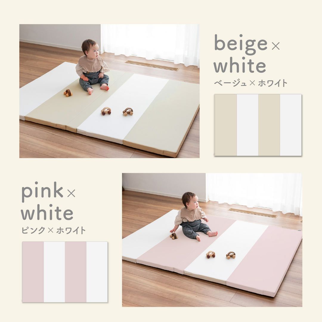 折りたたみシームレスプレイマット 160×120cm(グレー×ホワイト 折りたたみシームレスプレイマット 160×120cm(グレー×ホワイト
