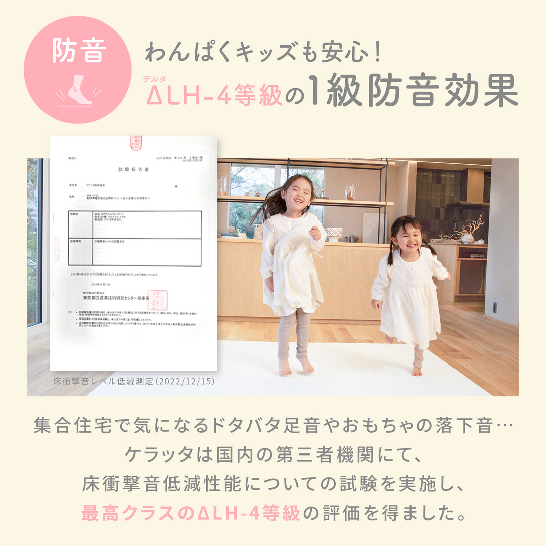 折りたたみシームレスプレイマット 160×120cm（ベージュ×ホワイト）