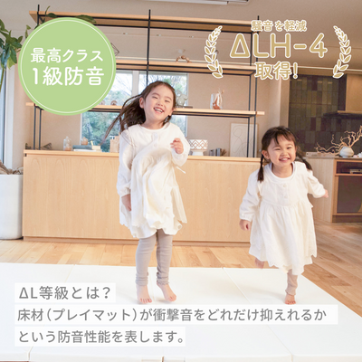 折りたたみプレイマット 200×140cm（グレー×ホワイト）