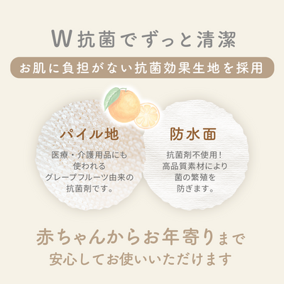 暮らしになじむ防水シーツ ダブル 150×200cm 2枚入り（ブラウン）