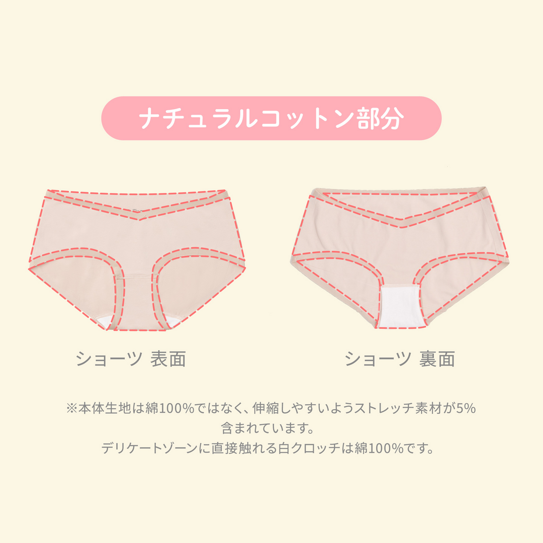 ふわはだマタニティショーツ（M-L｜ベージュ）